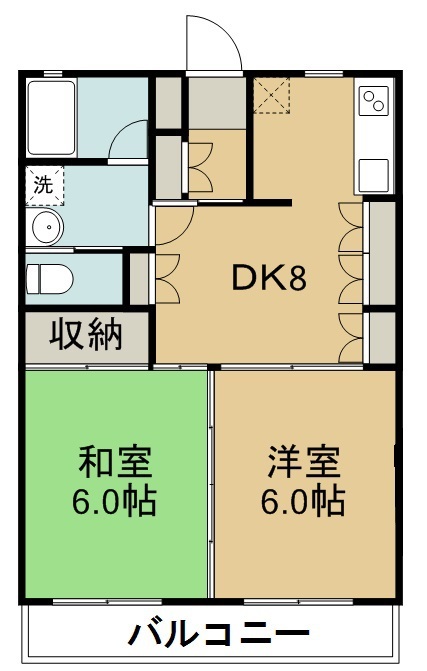 高砂シティハイツ 305号室 間取り