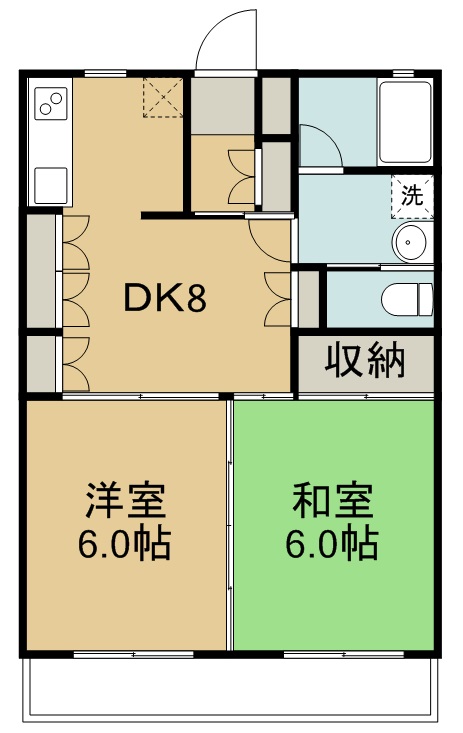 高砂シティハイツ 302号室 間取り