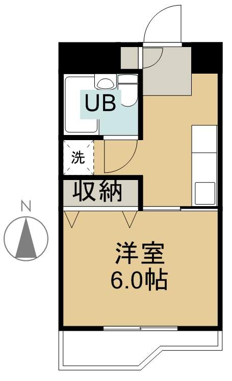 ユミハウス原町 403号室 間取り