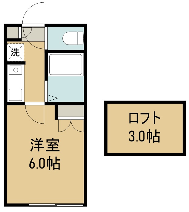 ユーゴーハイム 206号室 間取り