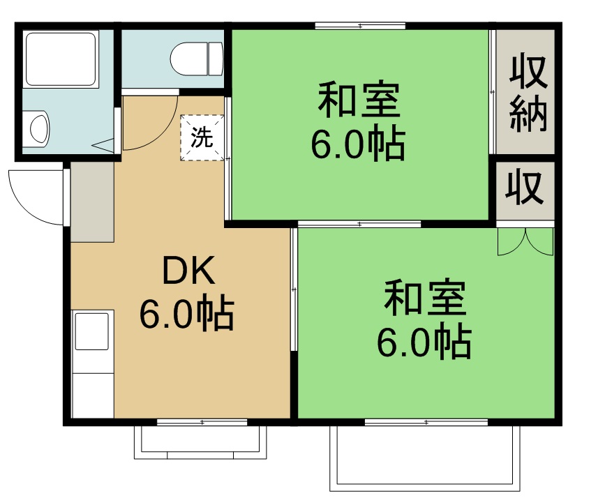 ファミーユ沼田 205号室 間取り