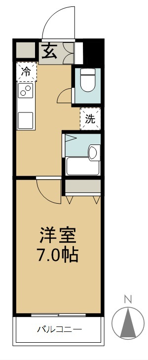 サンヴァーリオ新田駅前Ⅴ 706号室 間取り