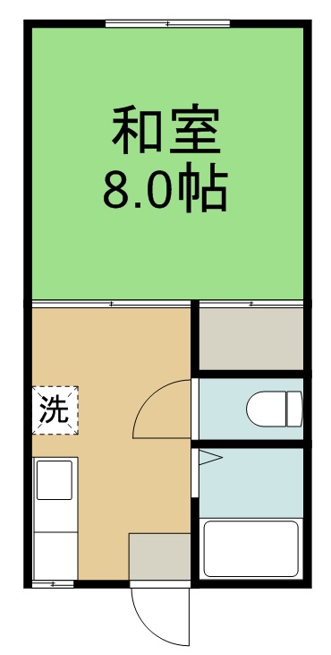 ハピネス古城Ⅱ 208号室 間取り