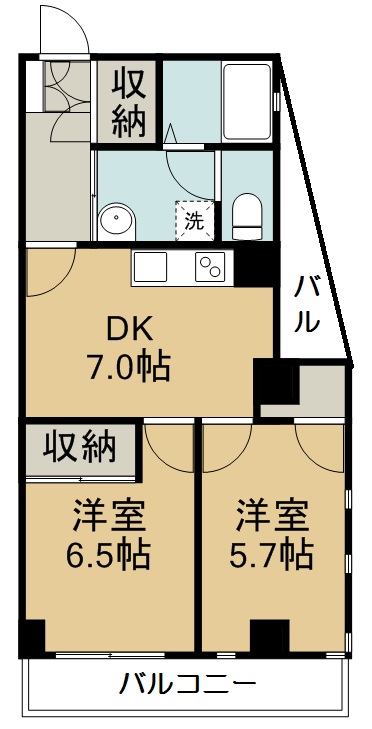 ロイヤルヒルズ中野 401号室 間取り