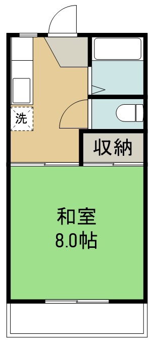 ハピネス古城Ⅰ 210号室 間取り