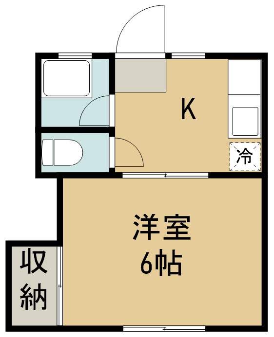 コーポグリーンライトＢ棟 203号室 間取り