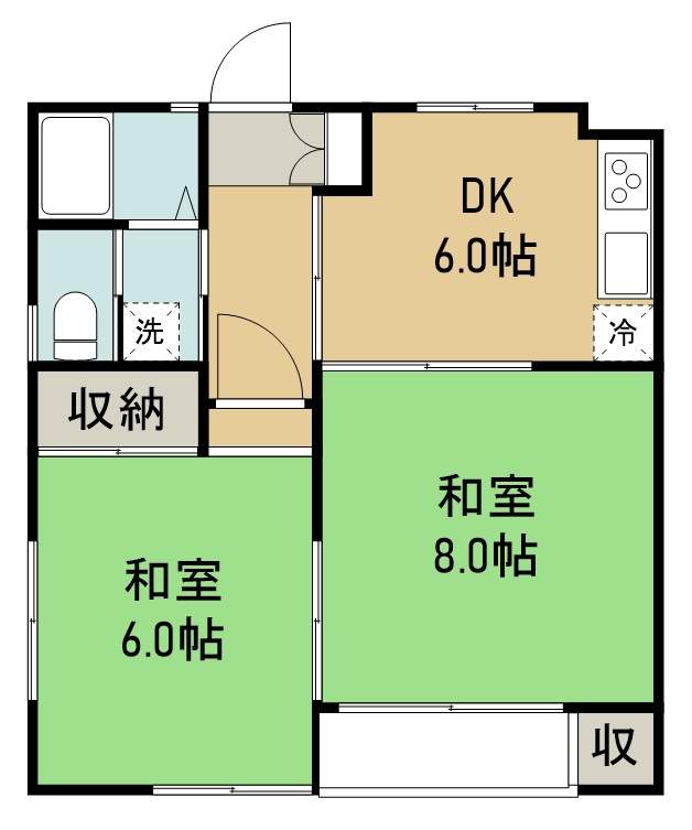 マルワコーポ 202号室 間取り