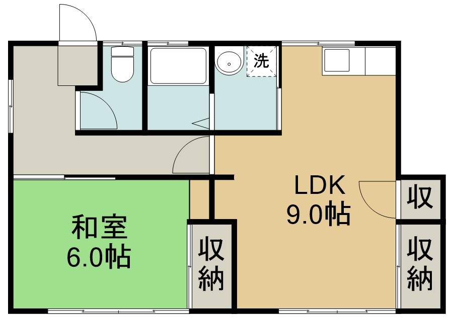 コーポワカバ 202号室 間取り