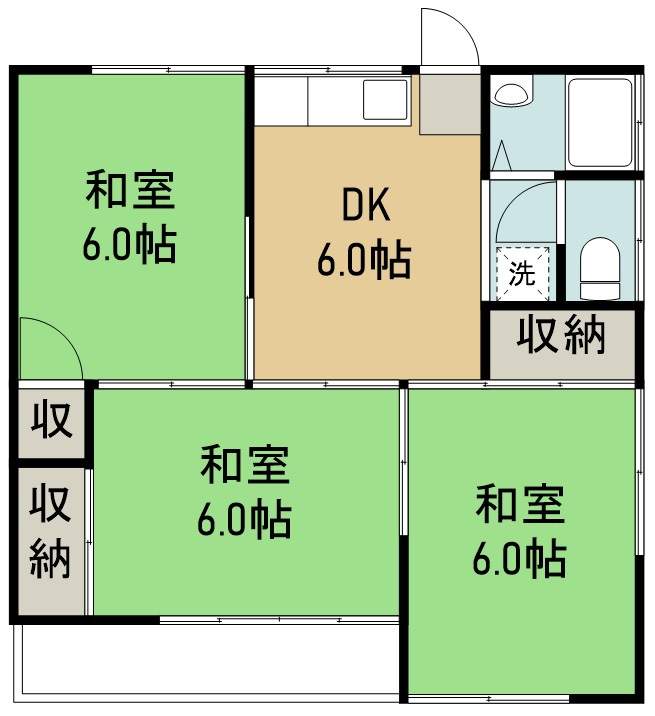 第二菅野アパート 3号室 間取り