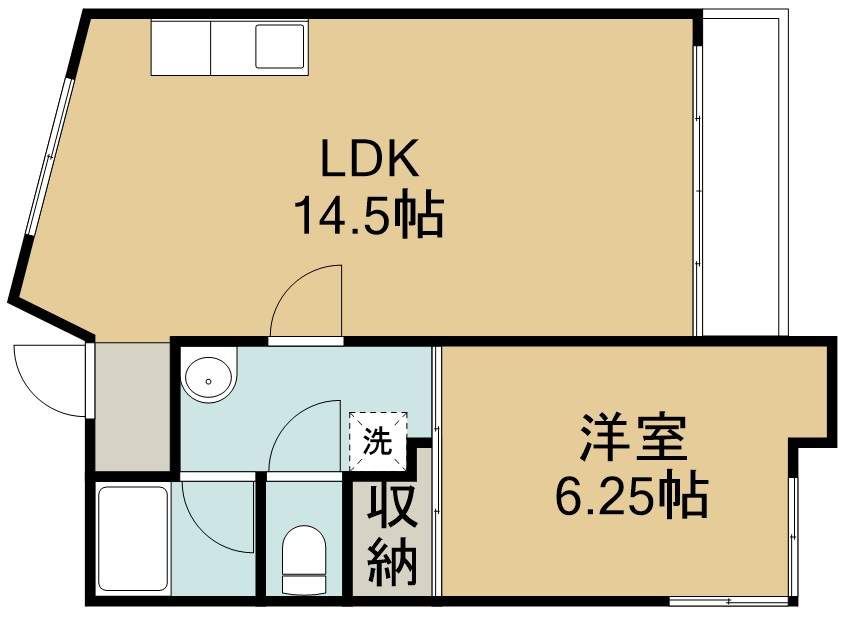 永井マンション 403号室 間取り