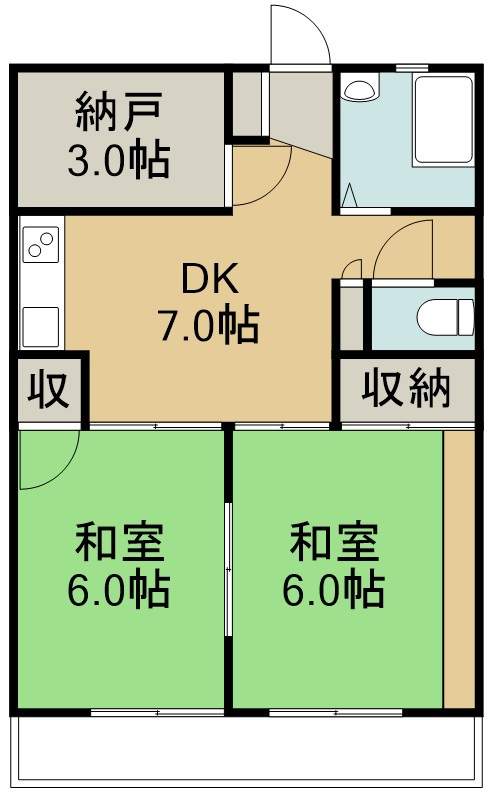 コーポ田村 302号室 間取り