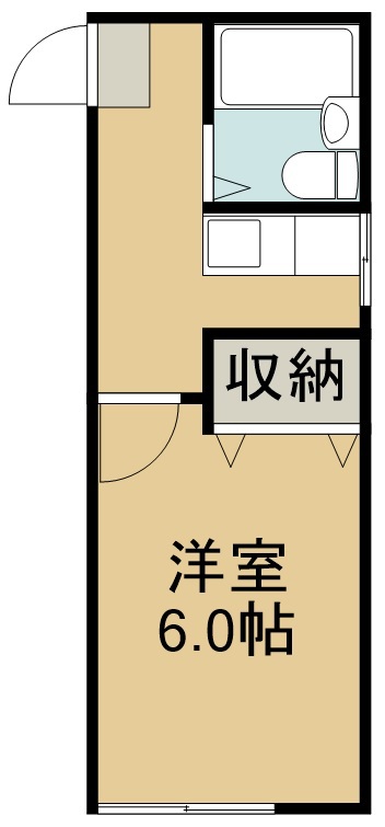 コーポ蘭 205号室 間取り