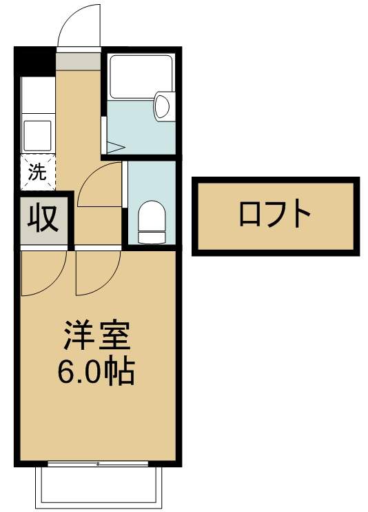 ロフティ栄 203号室 間取り