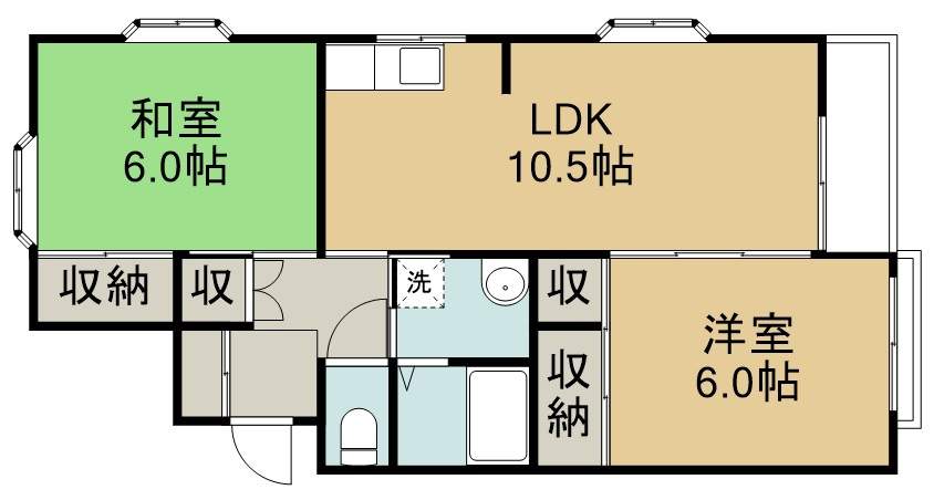 ファーストエイト福室Ⅱ 201号室 間取り