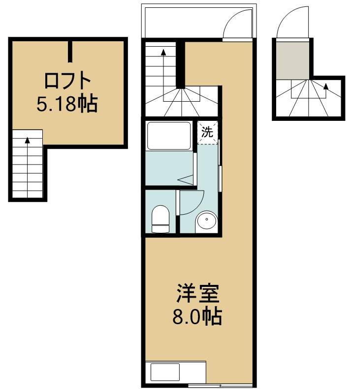 ｔａｎｏｓｈｉｍｅ荘 204号室 間取り