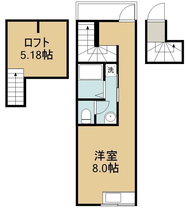 ｔａｎｏｓｈｉｍｅ荘 201号室 間取り