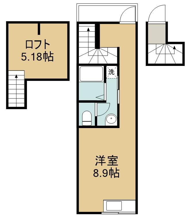 ｔａｎｏｓｈｉｍｅ荘 202号室 間取り