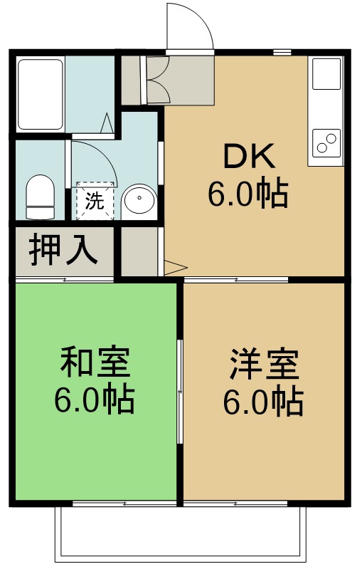 ビレッヂヒルズⅡ 202号室 間取り