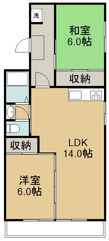 東仙台ガーデンハイツⅣ 101号室 間取り