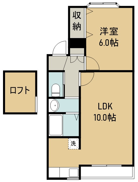 キャステール砂押Ⅰ 205号室 間取り