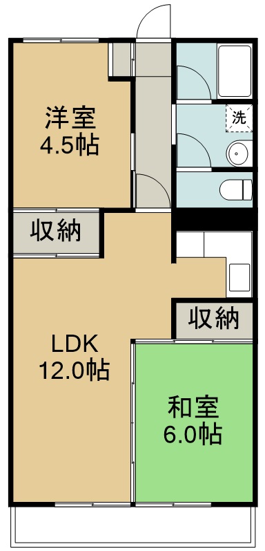 第三木皿ハイツ 405号室 間取り