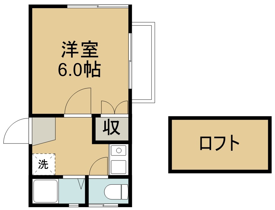 アップルハウス銀杏町Ｂ 201号室 間取り