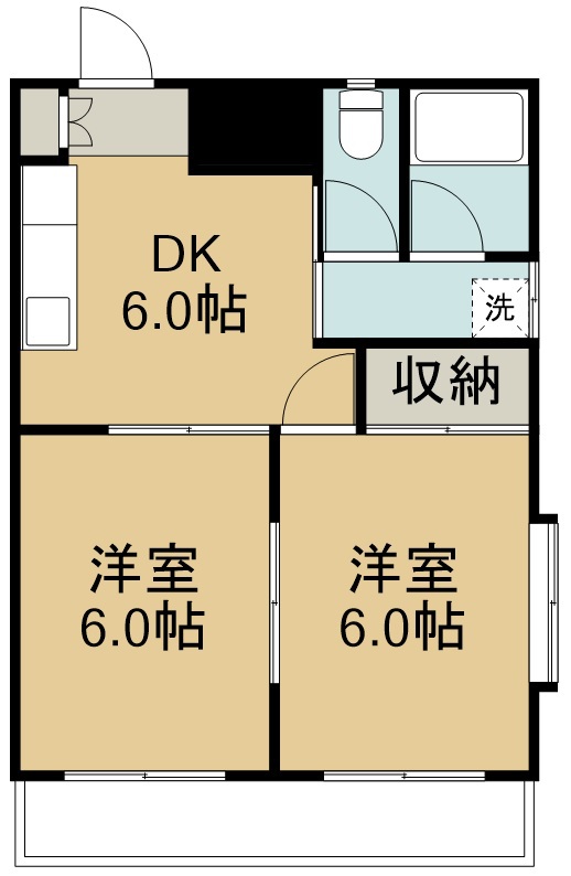 サクラハイツ 102号室 間取り