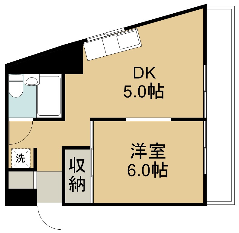 ユミハウス原町 206号室 間取り