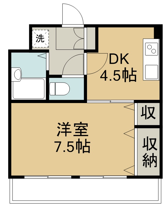 グリーンハピー宮城野 601号室 間取り