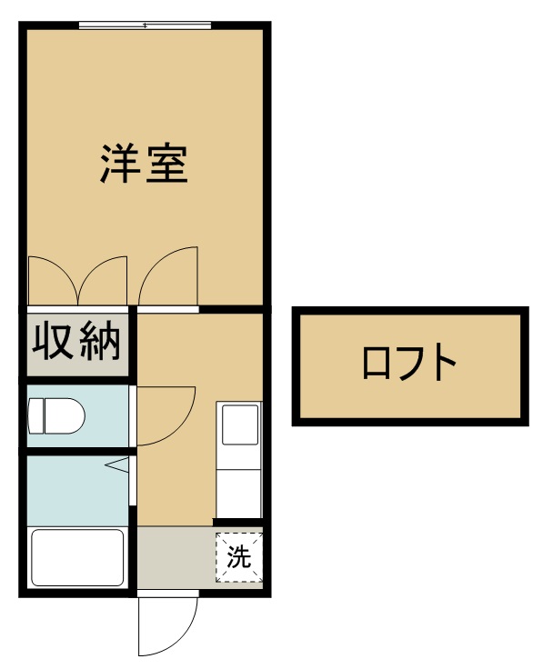 グリーンリーフ表柴田 202号室 間取り