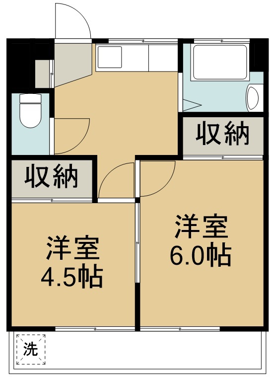 三和コーポ 203号室 間取り