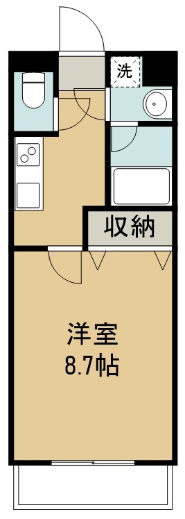 リヴィエール若林 206号室 間取り