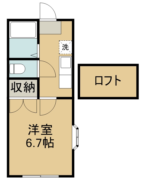 αＮＥＸＴ畳屋丁 201号室 間取り