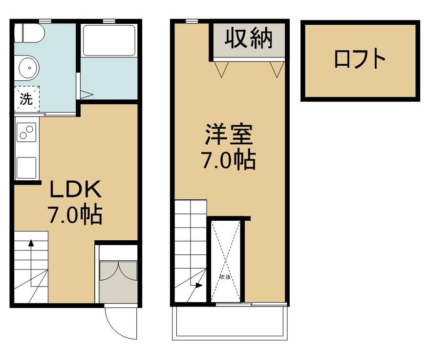 エクセルシャトーＧＯＵＫＥⅤ　Ｂ 17号室 間取り