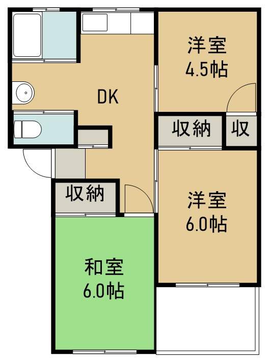 太田マンション 203号室 間取り