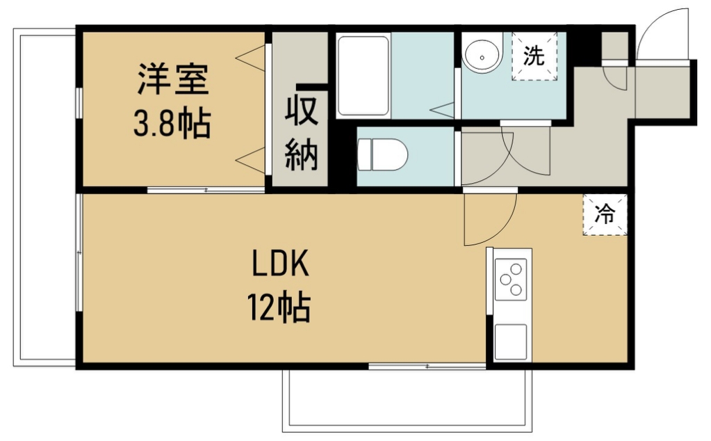 リバーサイドフジカワ 303号室 間取り