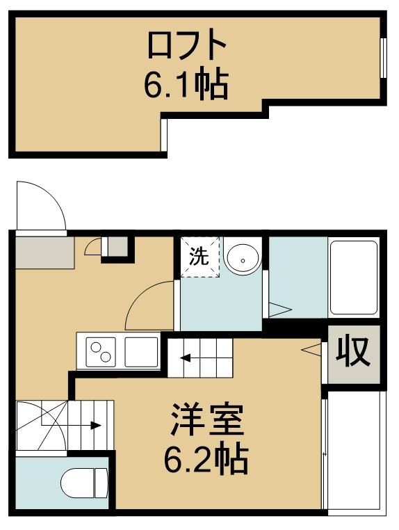 ハレアカラ東仙台 103号室 間取り