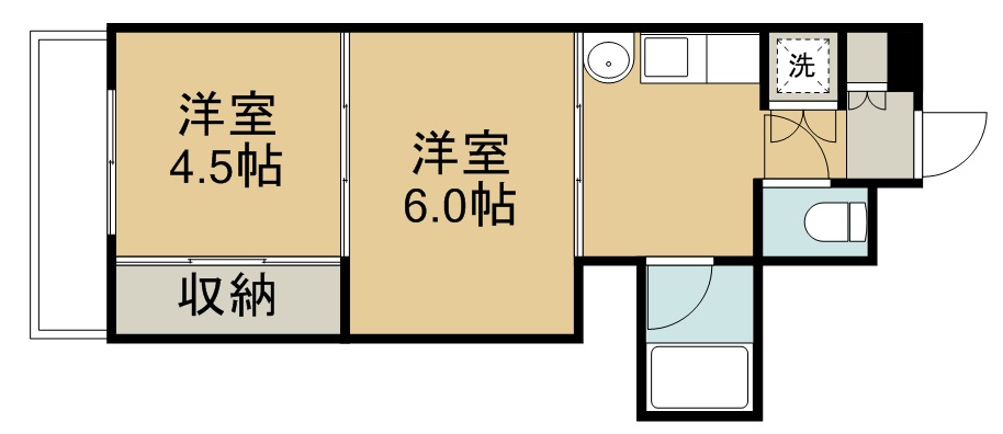 シャングリラ大和町 705号室 間取り