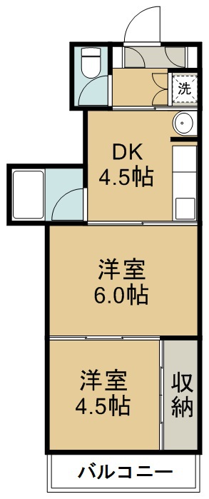 クレスト連坊 708号室 間取り