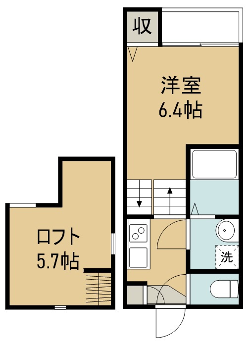 フローラ福住町 201号室 間取り