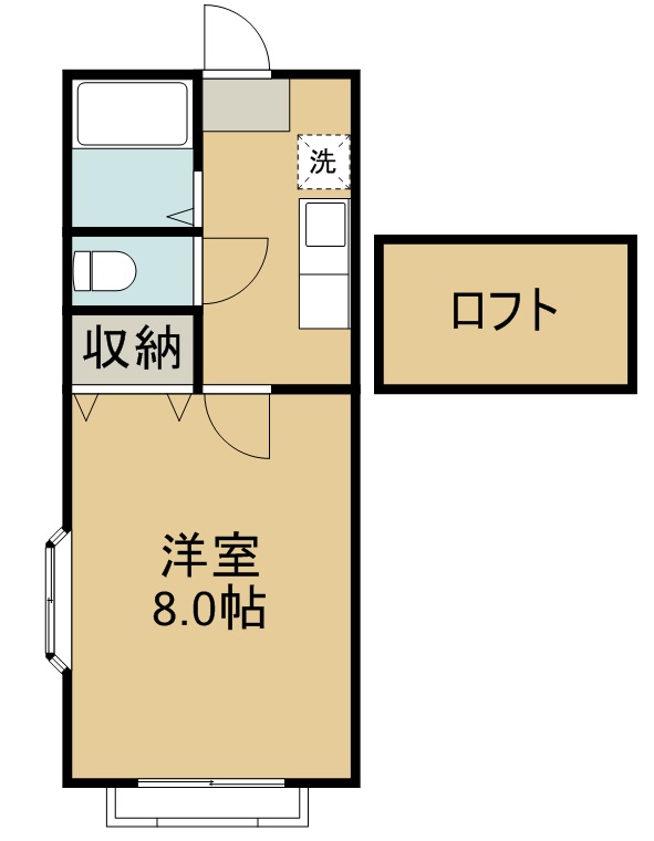 ホワイトキャッスル遠見塚１５番館 205号室 間取り