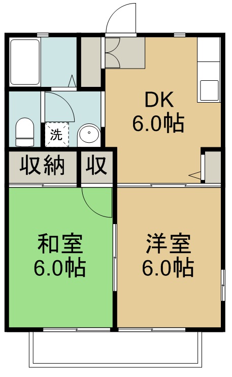 サニーホームズＣ 201号室 間取り