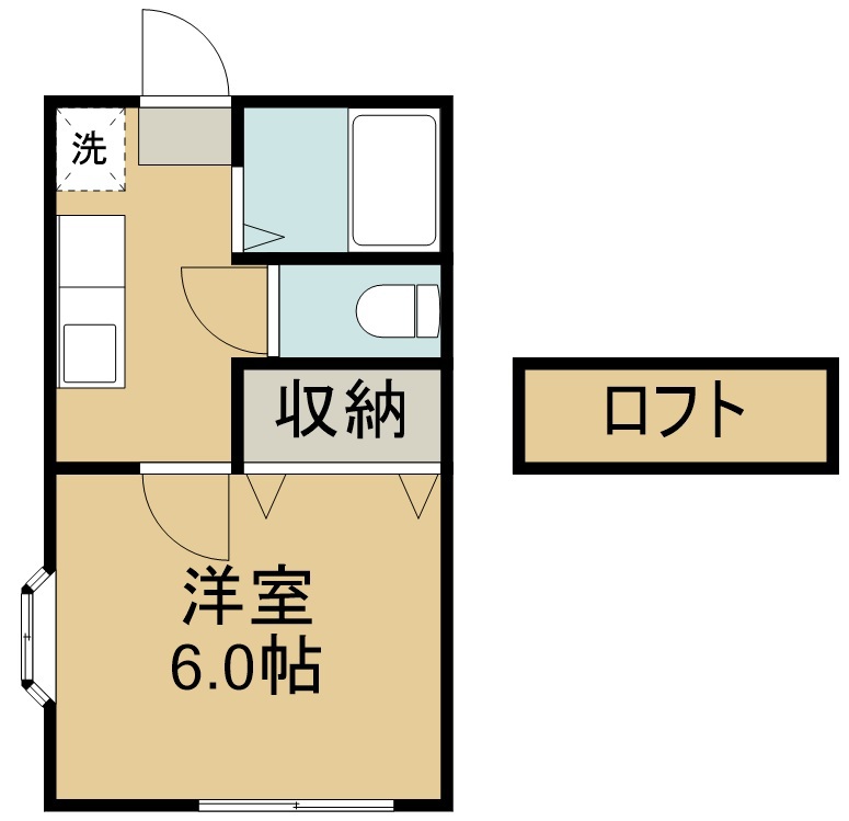 ベルグ宮城野萩通り 205号室 間取り