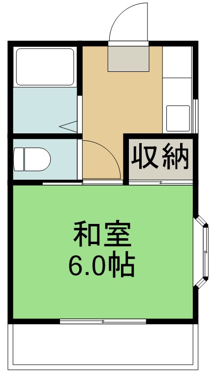 コーポ柳沢 2号室 間取り