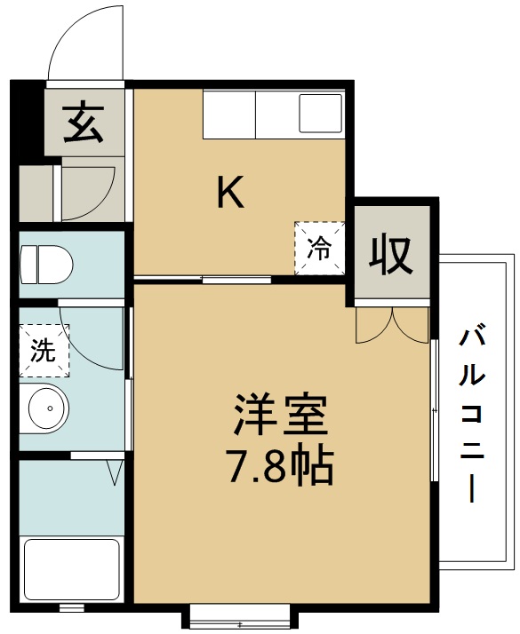 しゃとれ新寺 205号室 間取り