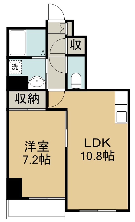 シティ連坊Ⅵ 202号室 間取り