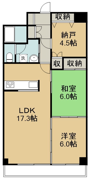 五輪近江ビル 201号室 間取り