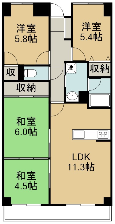 ネオハイツ中野栄 605号室 間取り