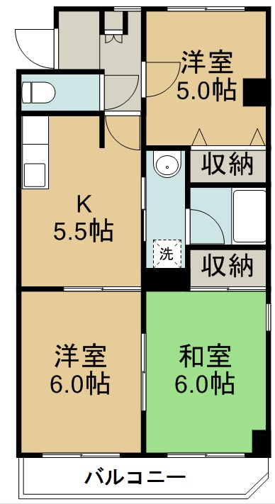 オンディーヌ 205号室 間取り