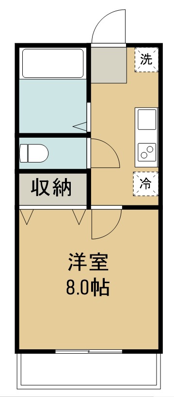 サンライズ宮城野 202号室 間取り